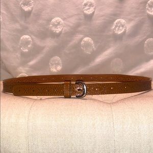 Tan Eyelit Belt
